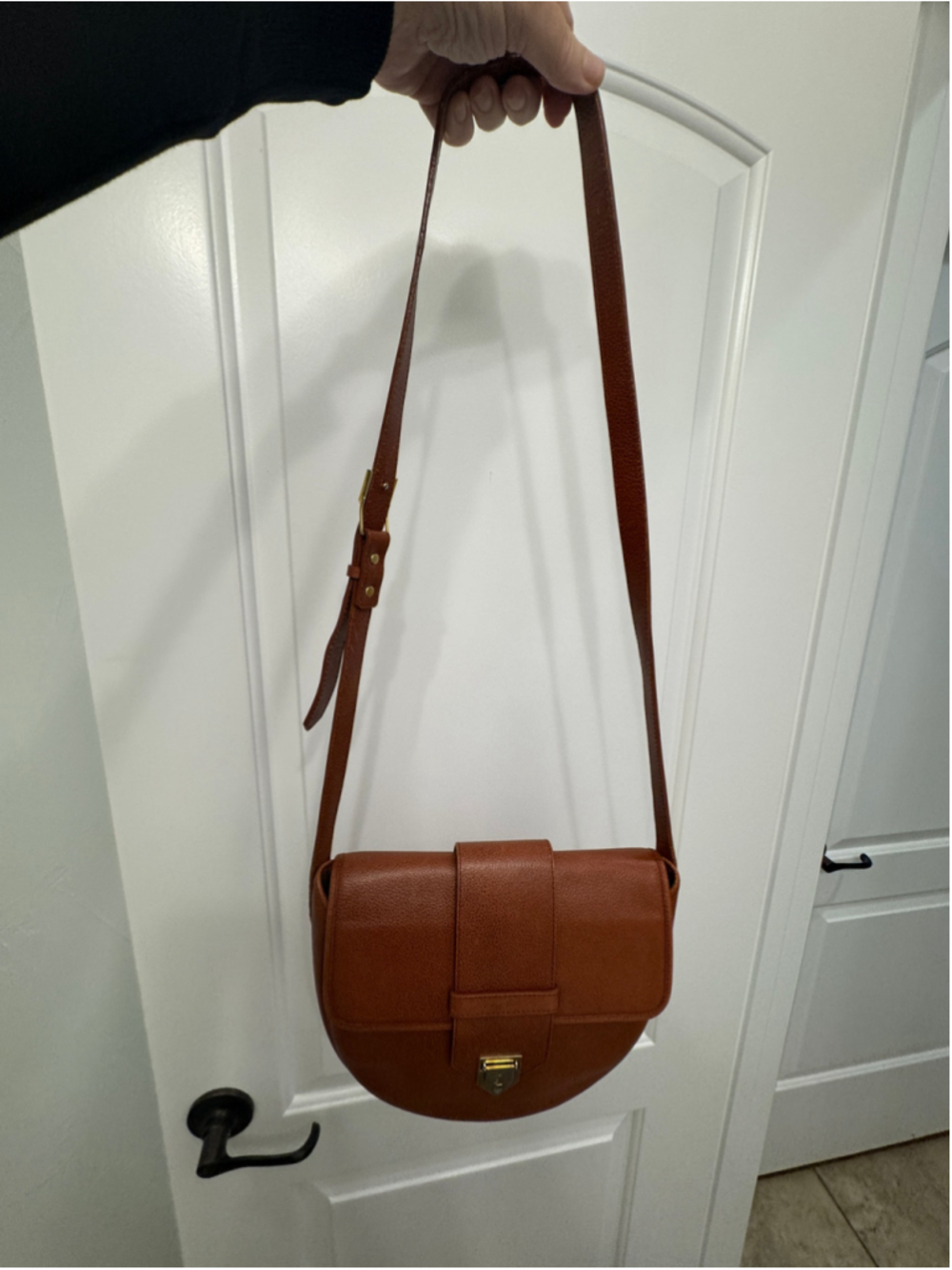 YSL Brown Leather Saddle Crossbody Vintage Bag - Picture 2 of 15